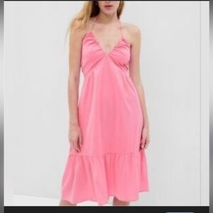 GAP Bright Pink Casual Tiered Dress